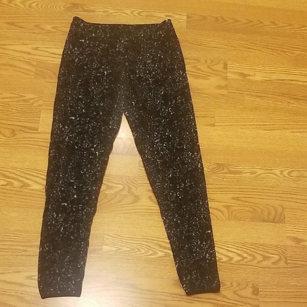 Cuddl Duds Black and Gray Leggings